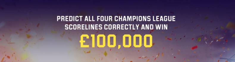 Guess the results for the quarterfinals and £100 000!